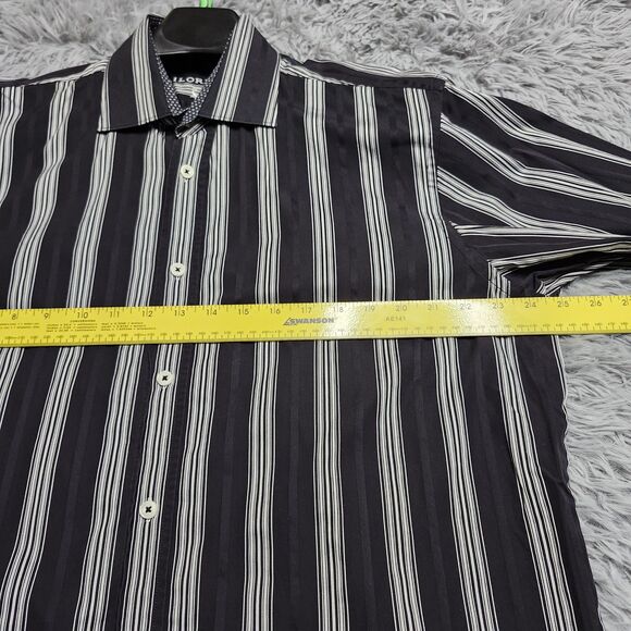 TailorByrd Shirt‎ Mens XL Striped Button Up Classic Fit Flamingo Print Casual - Picture 8 of 12